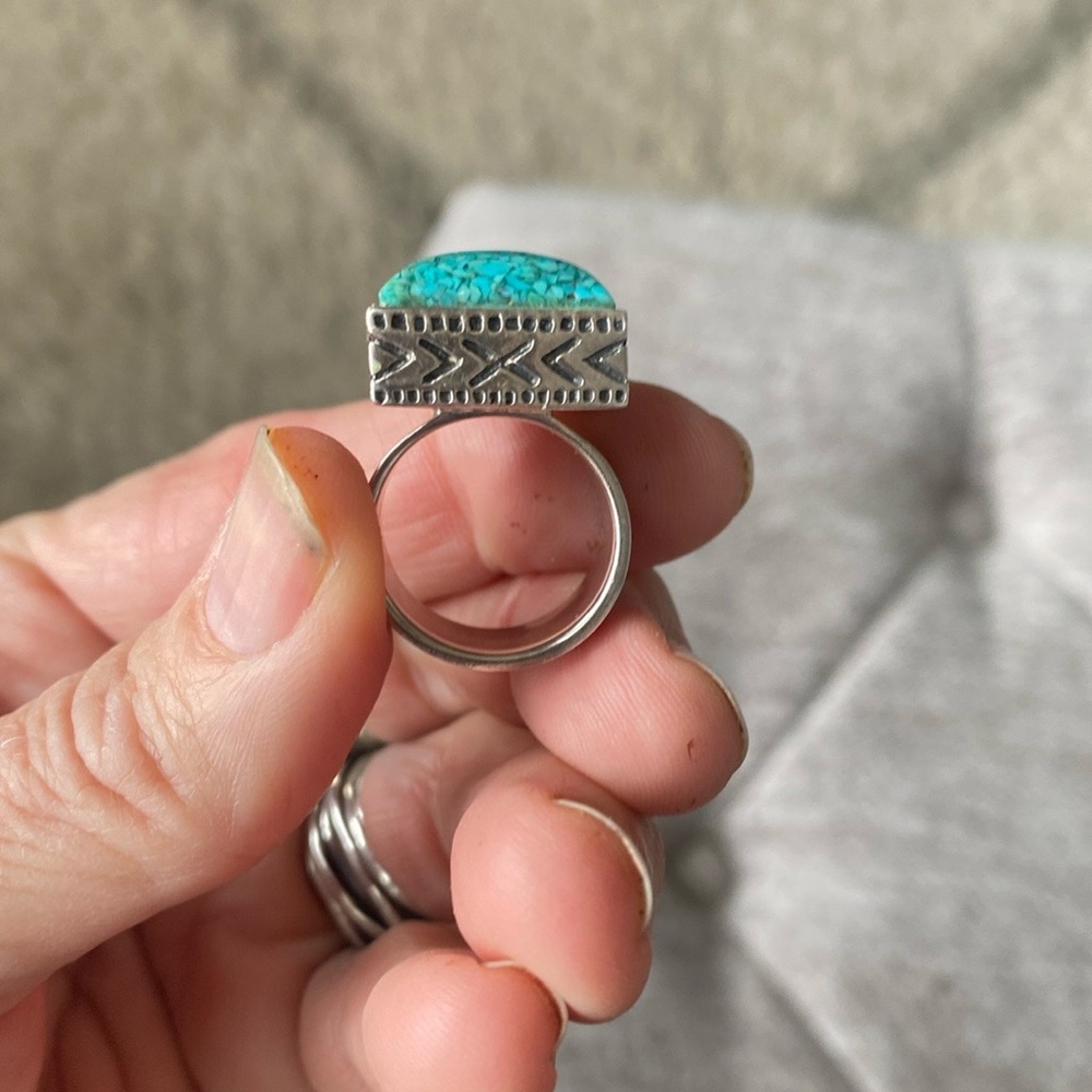 Silpada Turquoise Silver Ring size 6 - Picture 5 of 5